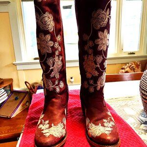 Liberty Black tall suede boots